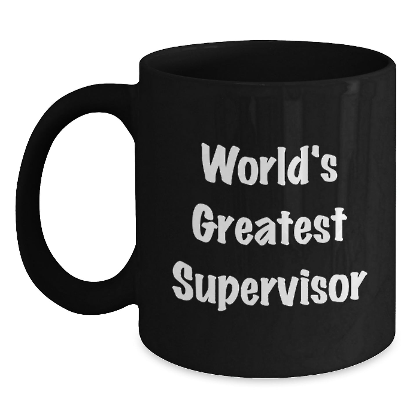 Funny World's Greatest Supervisor Black Coffee Mug Gift for Supervisor Birthday, Gifts from Men, Gifts for Supervisor - Main
