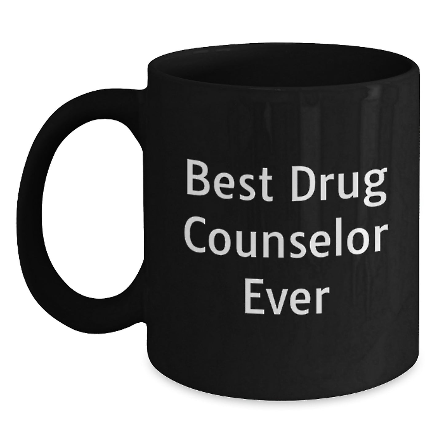 Drug Counselor Gifts from Friends for Best Drug Counselor Ever, Black Coffee Mug for Graduation - Main