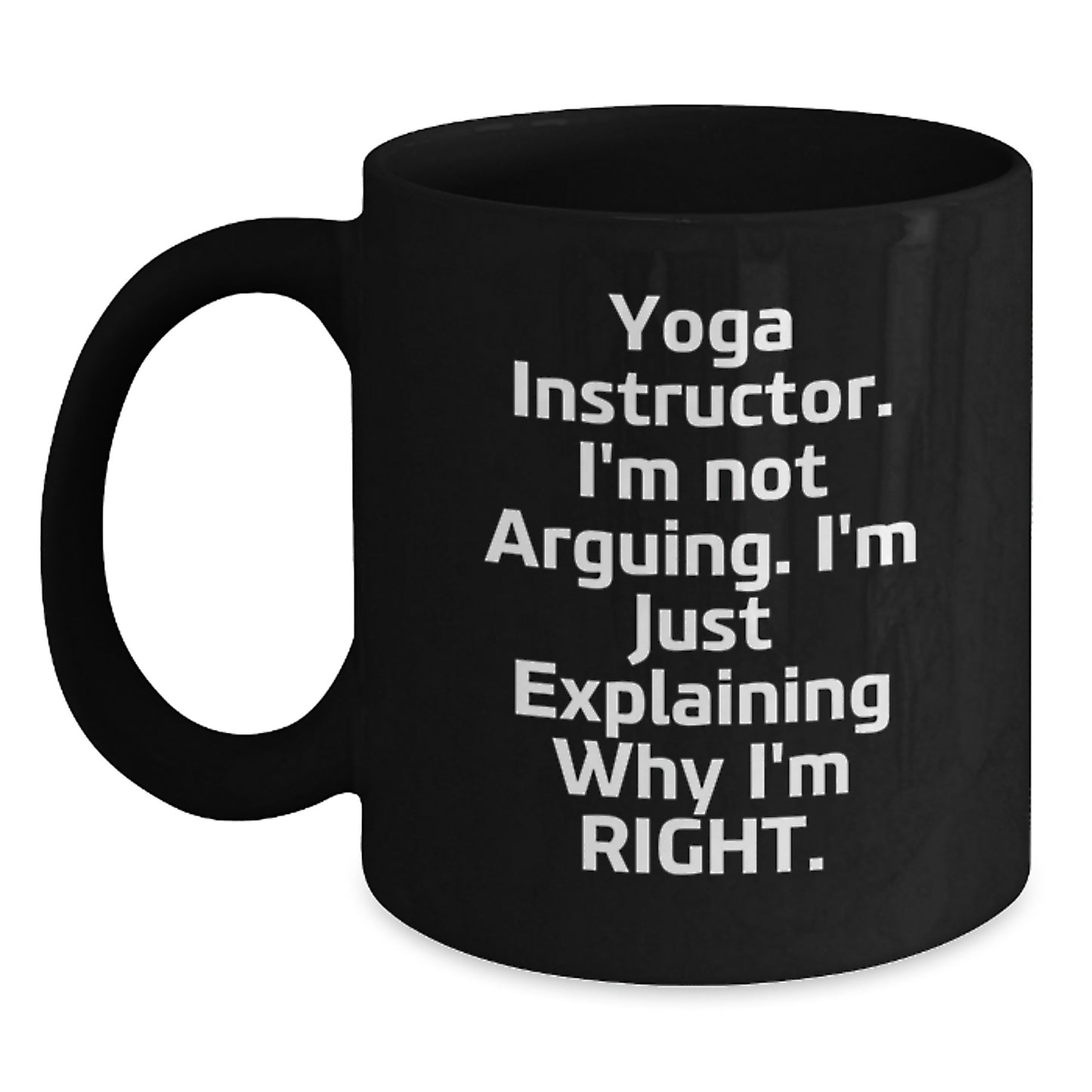 Funny Yoga Instructor Gifts: Gifts from Friends to Yoga Instructors, Inspirational Mugs for Graduation, Black Coffee Mug for Women - Main