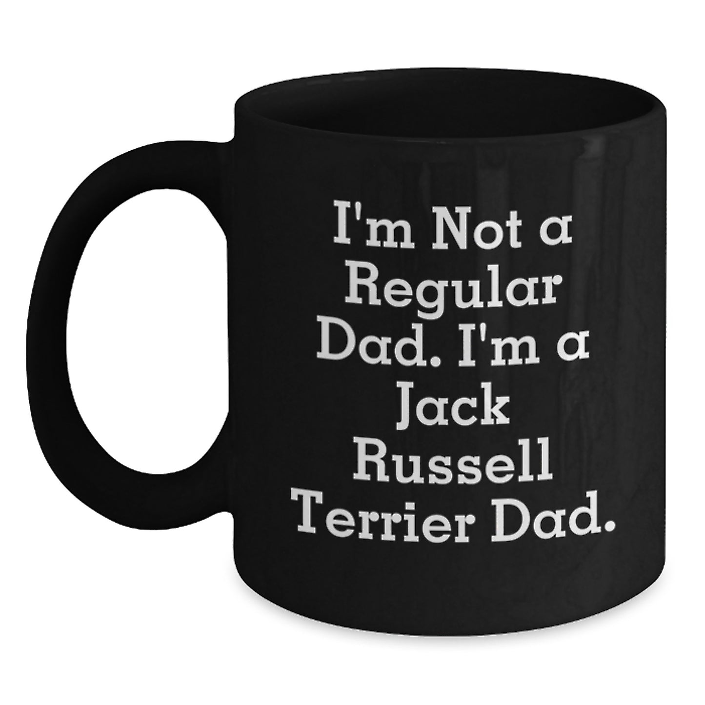 Funny Jack Russell Terrier Dad Black Coffee Mug Gifts for Men from Friends Family Unique Birthday Presents - Main