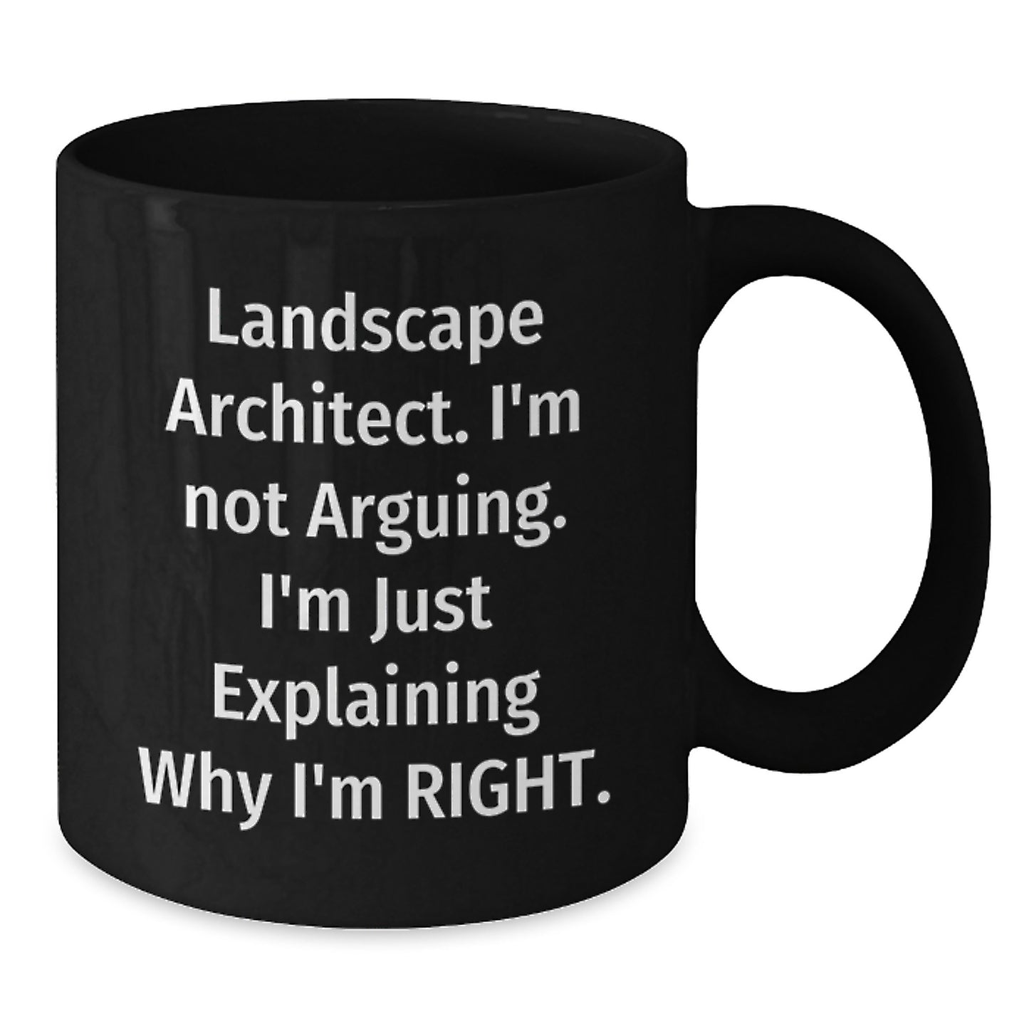 Landscape Architect Humor Funny Gifts from Men to Friends for Graduation Celebration Black Coffee Mug - Additional