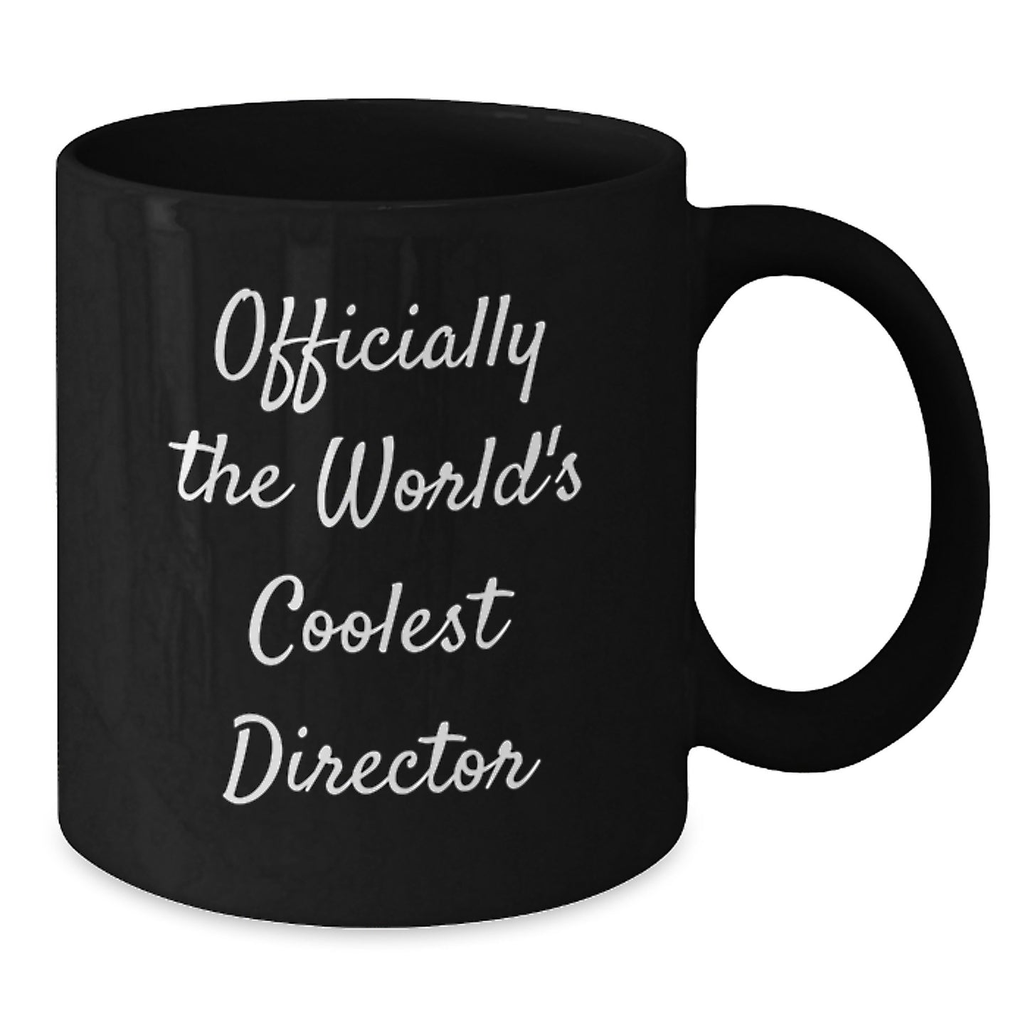 Funny Director Gifts from Friends, Unique Graduation Mug for Men, Officially The World's Coolest Director Quote, Black Coffee Mug, Gifts for Director - Additional