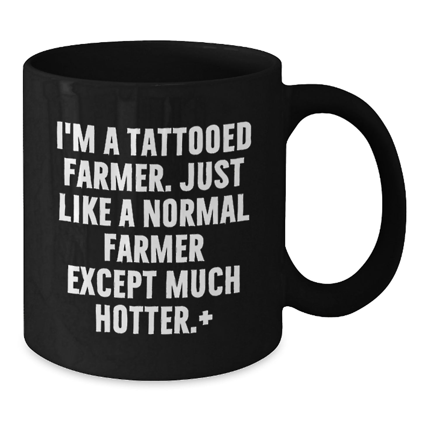 Farmer Funny Graduation Gifts from Friends for Men - Black Coffee Mug 'I'm A Tattooed Farmer' - Additional