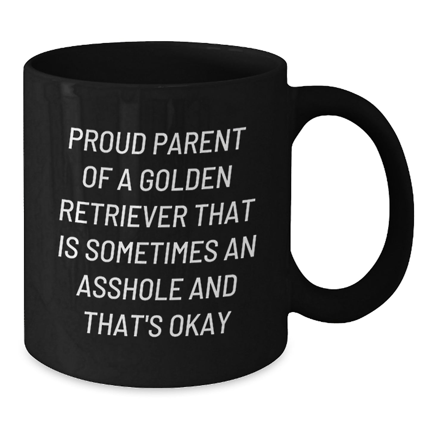Golden Retriever Dog Lover Gifts from Family - Funny Quote Black Coffee Mug, Perfect Christmas Unique Gifts for Men or Women, Black 11oz or 15oz Ceramic Mug - Additional