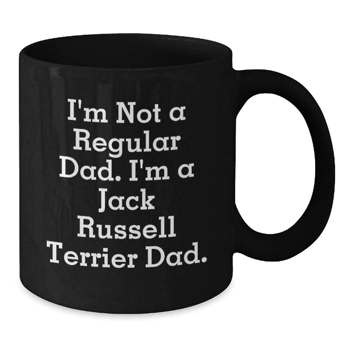 Funny Jack Russell Terrier Dad Black Coffee Mug Gifts for Men from Friends Family Unique Birthday Presents - Additional