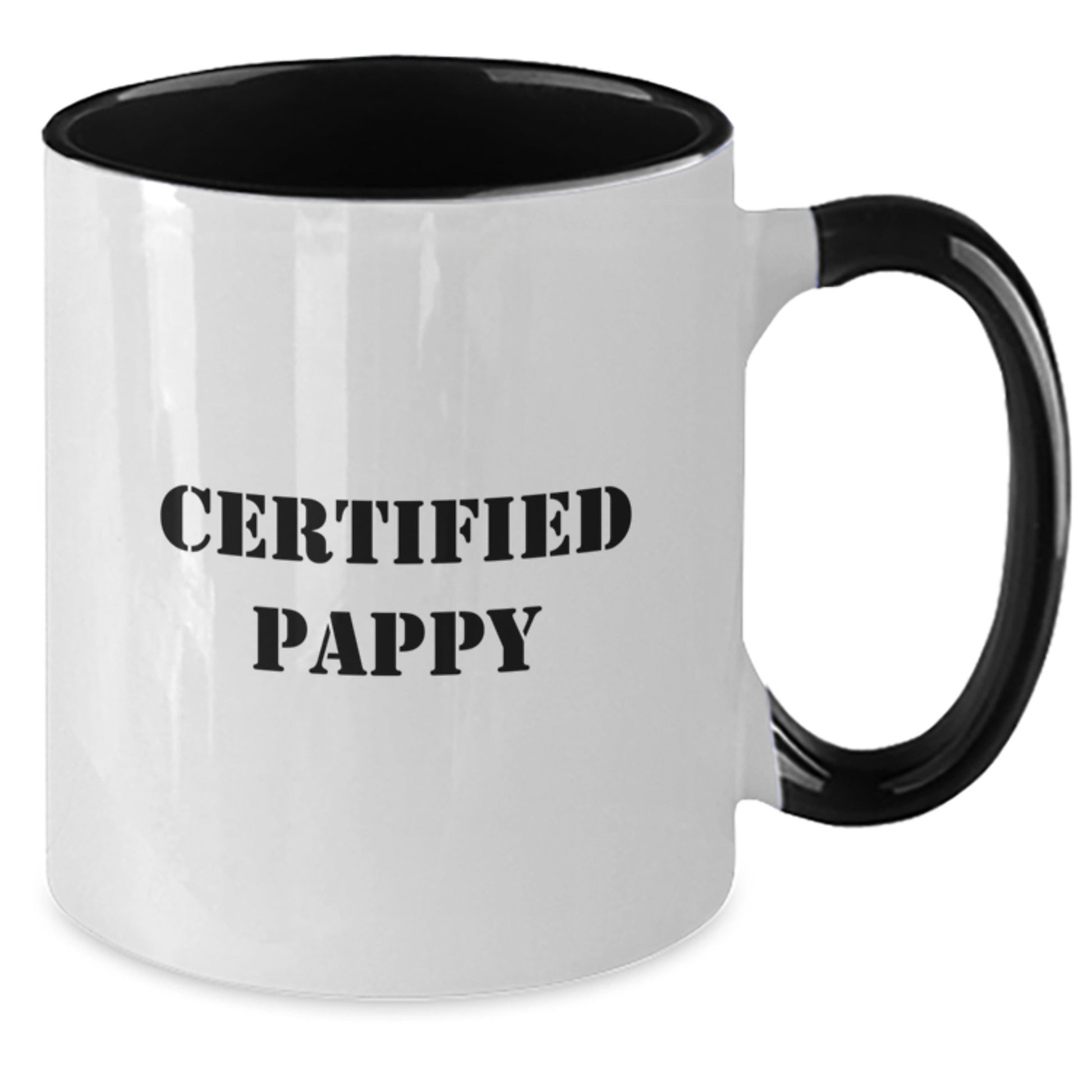 Funny Pappy Gifts from Friends and Family - Two Tone Coffee Mug with Inspirational Quote, Perfect for Graduation - Additional