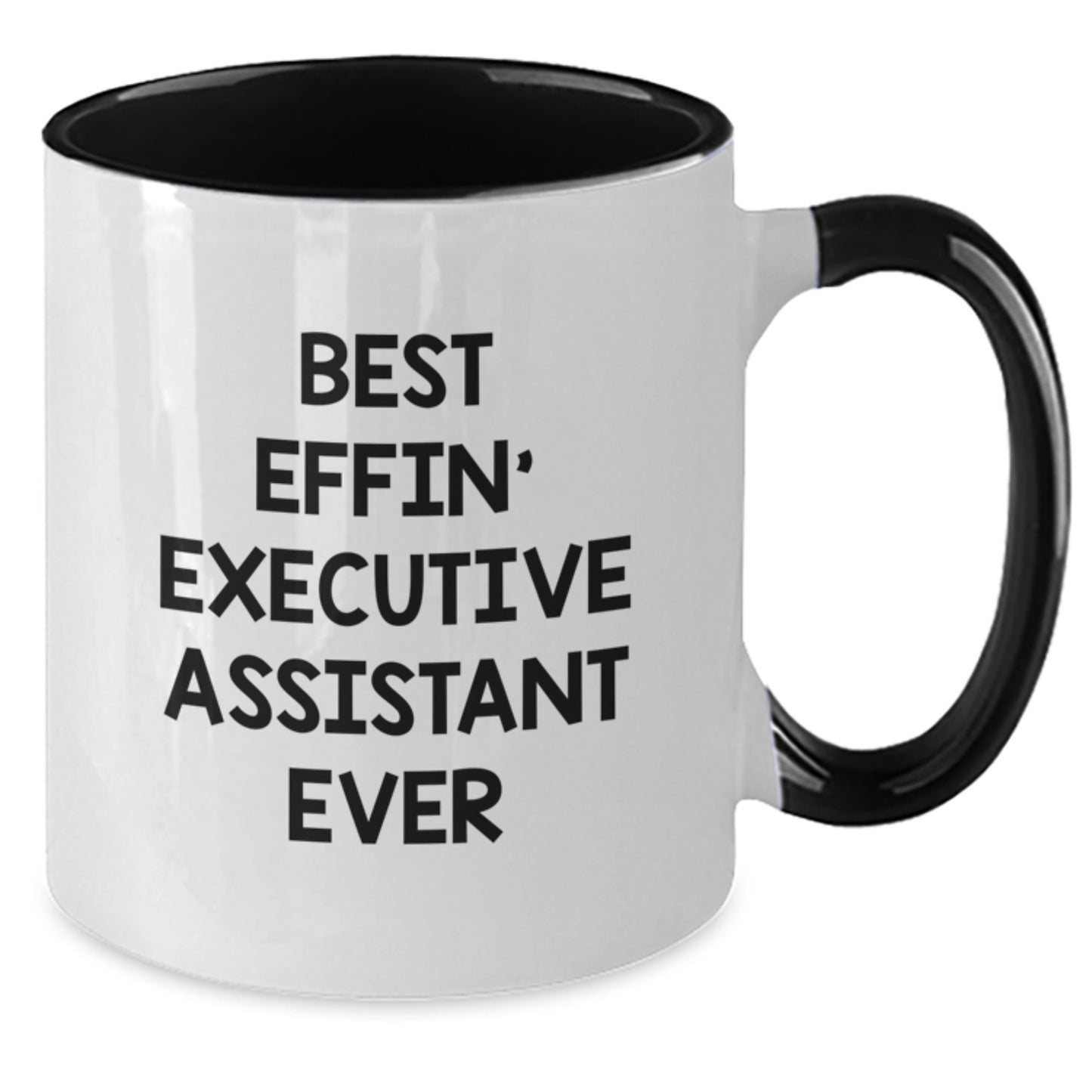 Funny Executive Assistant Gifts - Best Effin' Two Tone Coffee Mug, Birthday Presents for Executive Assistant, Gifts from Friends, Family, Coworkers - Additional