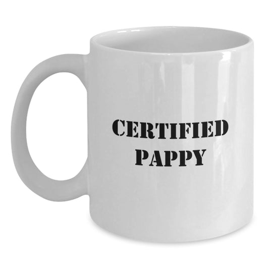 Funny Certified Pappy White Coffee Mugs Gifts from Friends for Pappy Graduation Unique Gifts - Main