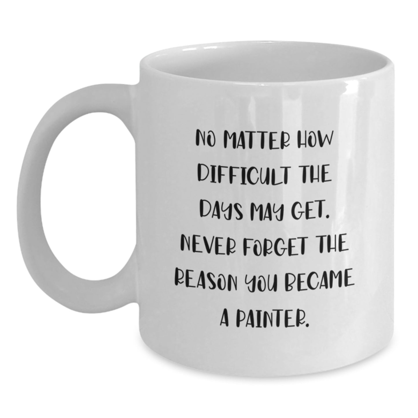 Painter's Inspirational Journey, Funny White Coffee Mug Gifts from Friends to Painter Graduation Unique Gifts for Men, Women, Coworkers, Family - Main