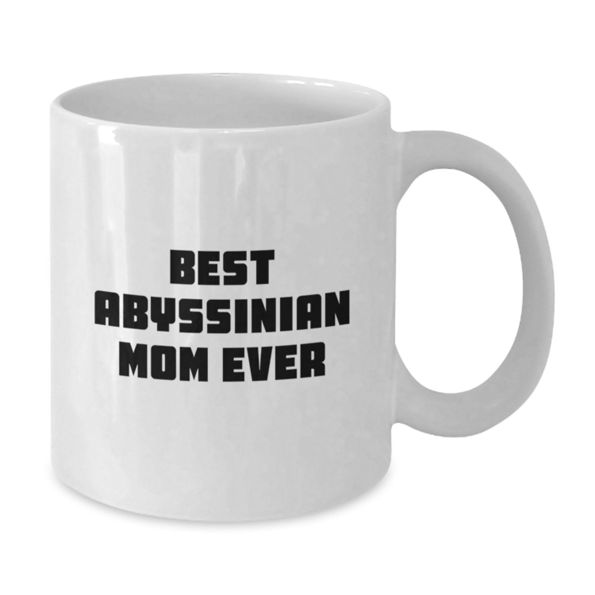 Funny Abyssinian Cat Mom Gifts from Friends to Family for Graduation Unique White Coffee Mugs - Additional