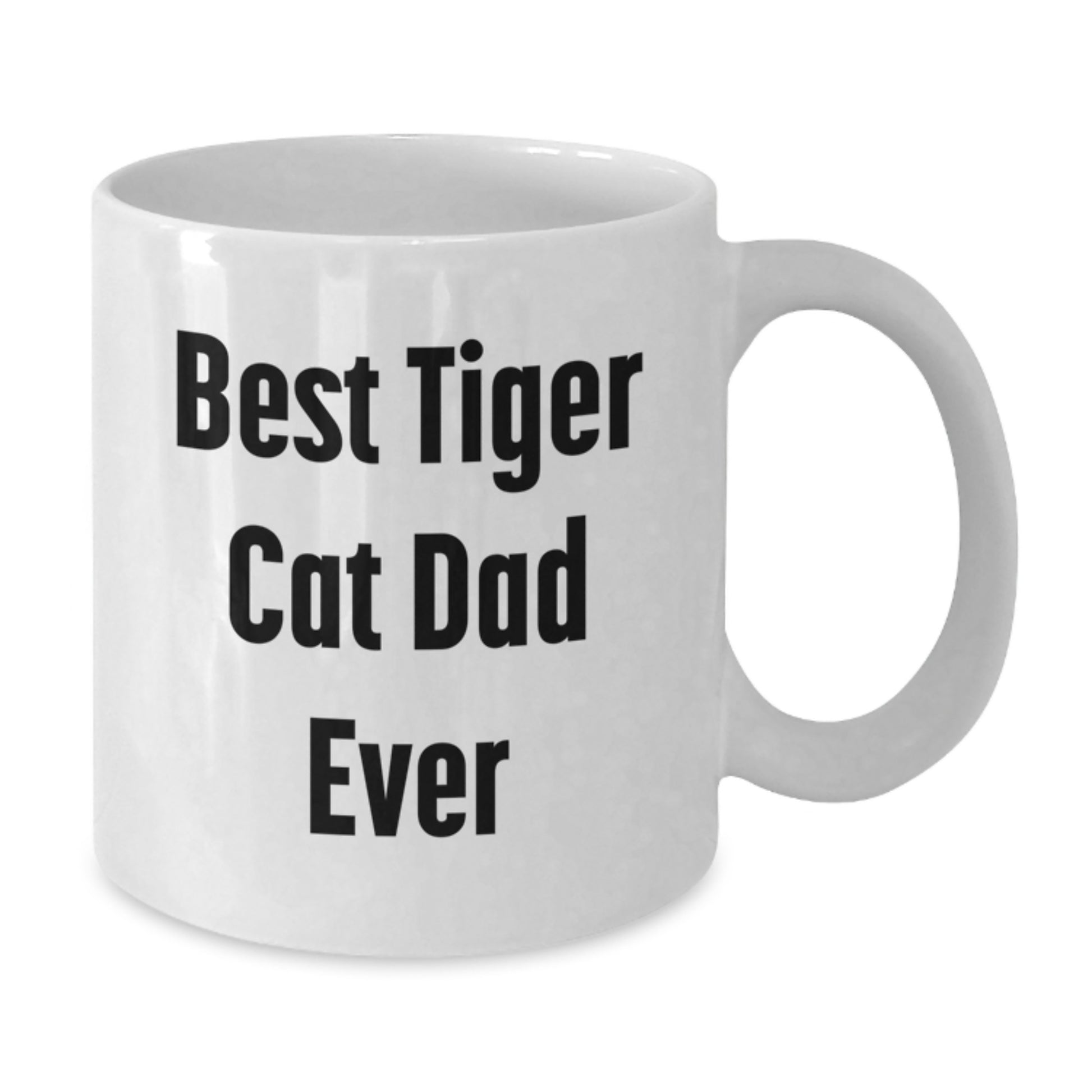 Funny Tiger Cat Dad Gifts for Him, White Coffee Mug from Friends, Best Tiger Cat Dad Ever Quote, Birthday Unique Gifts for Guys - Additional