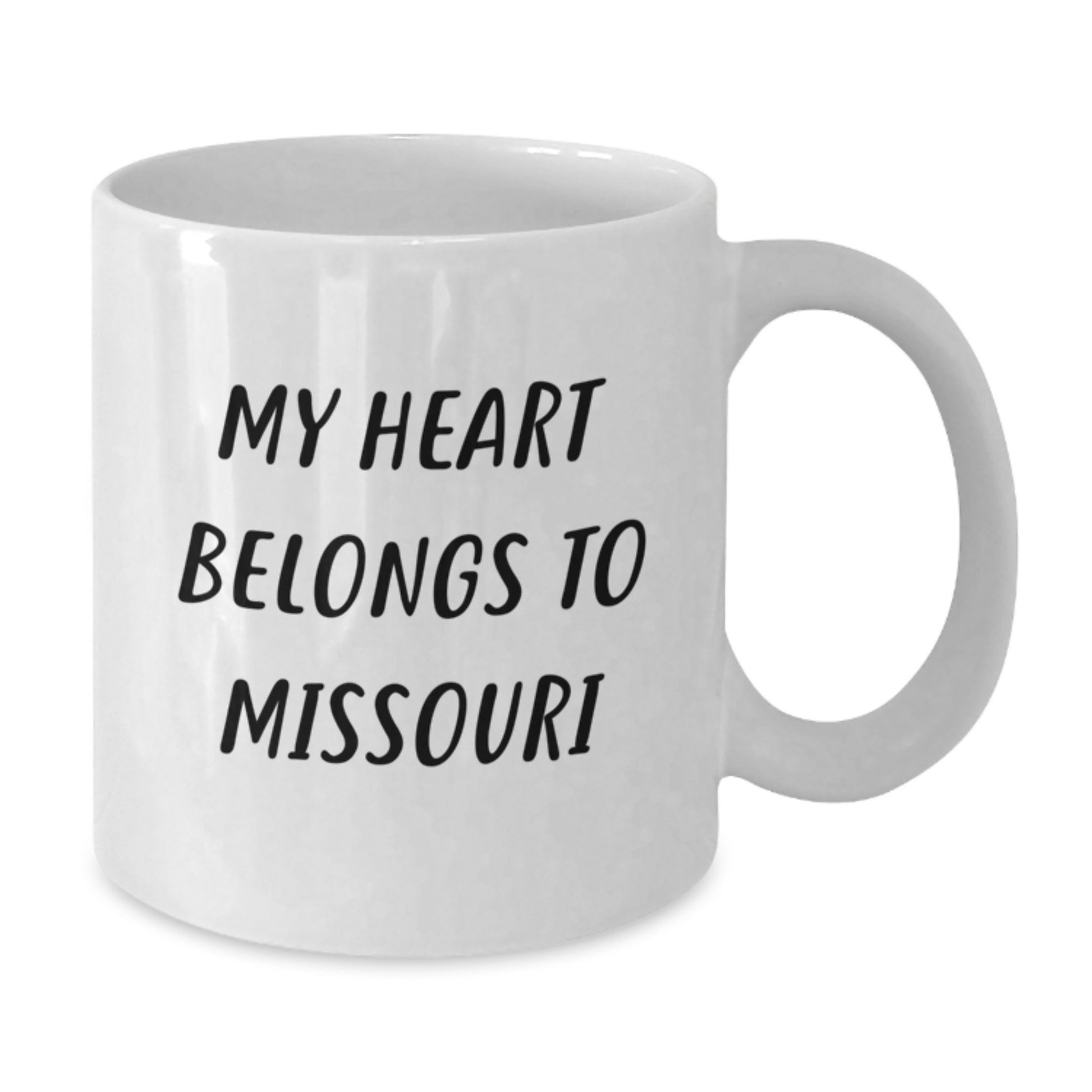 Missouri Gifts, My Heart Belongs To Missouri, White Coffee Mug, Birthday Unique Gifts from Friends, Gifts for Missouri Lovers - Additional
