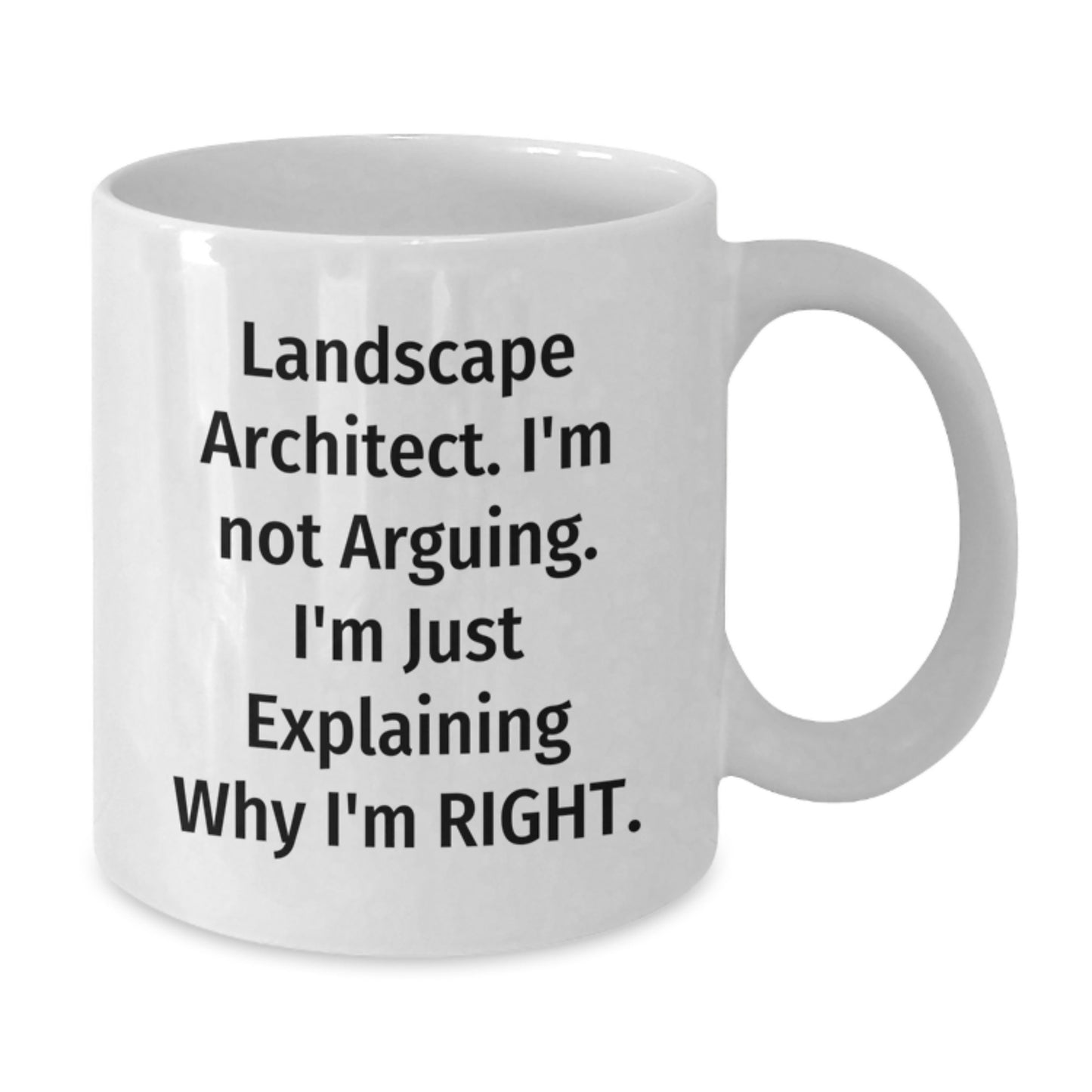 Funny Landscape Architect Quotes White Coffee Mugs, Gifts from Friends for Graduation, 'I'm Not Arguing. I'm Just Explaining Why I'm Right.' - Additional