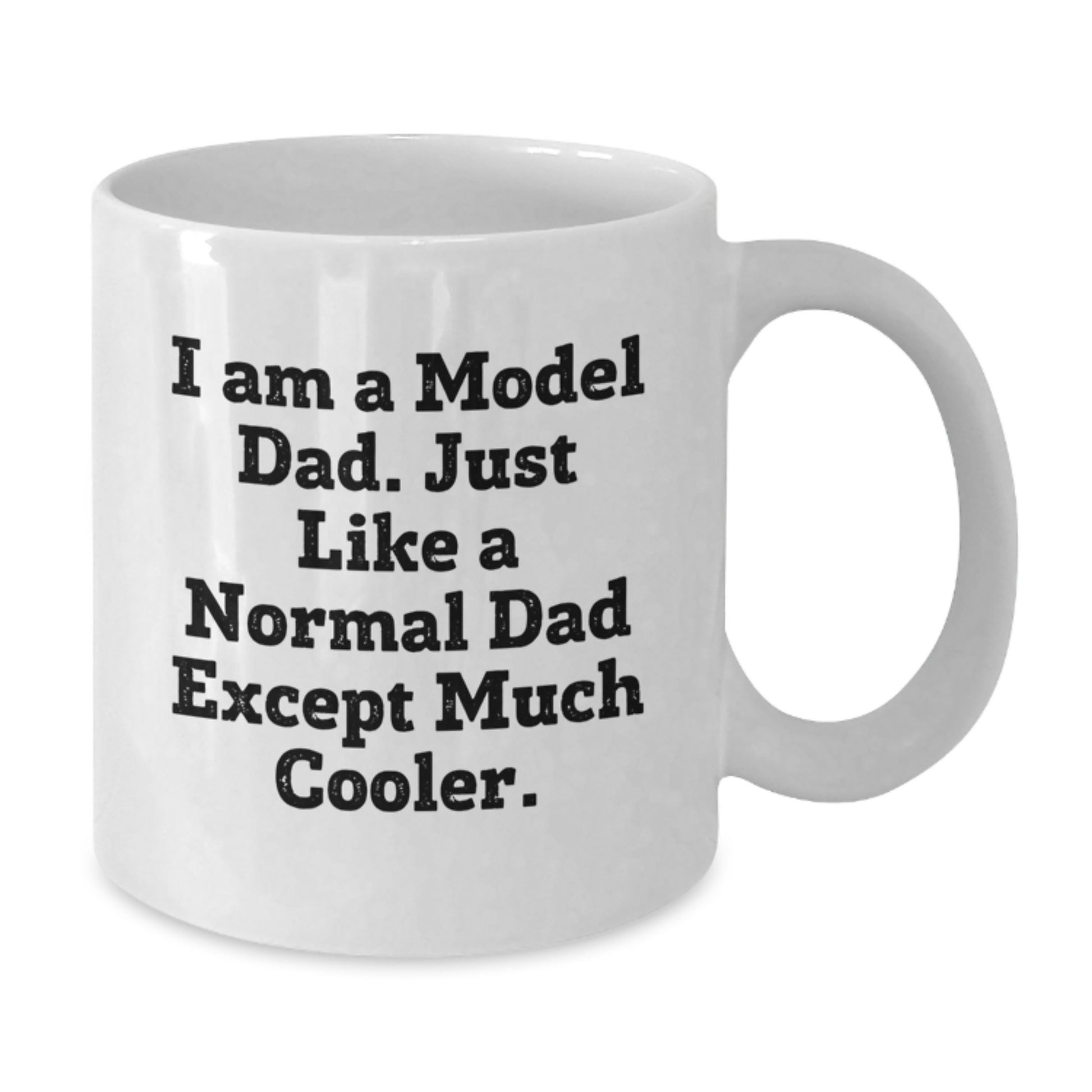 Funny Model Dad White Coffee Mug Gifts from Men to Model Friends and Family on Birthday - Additional