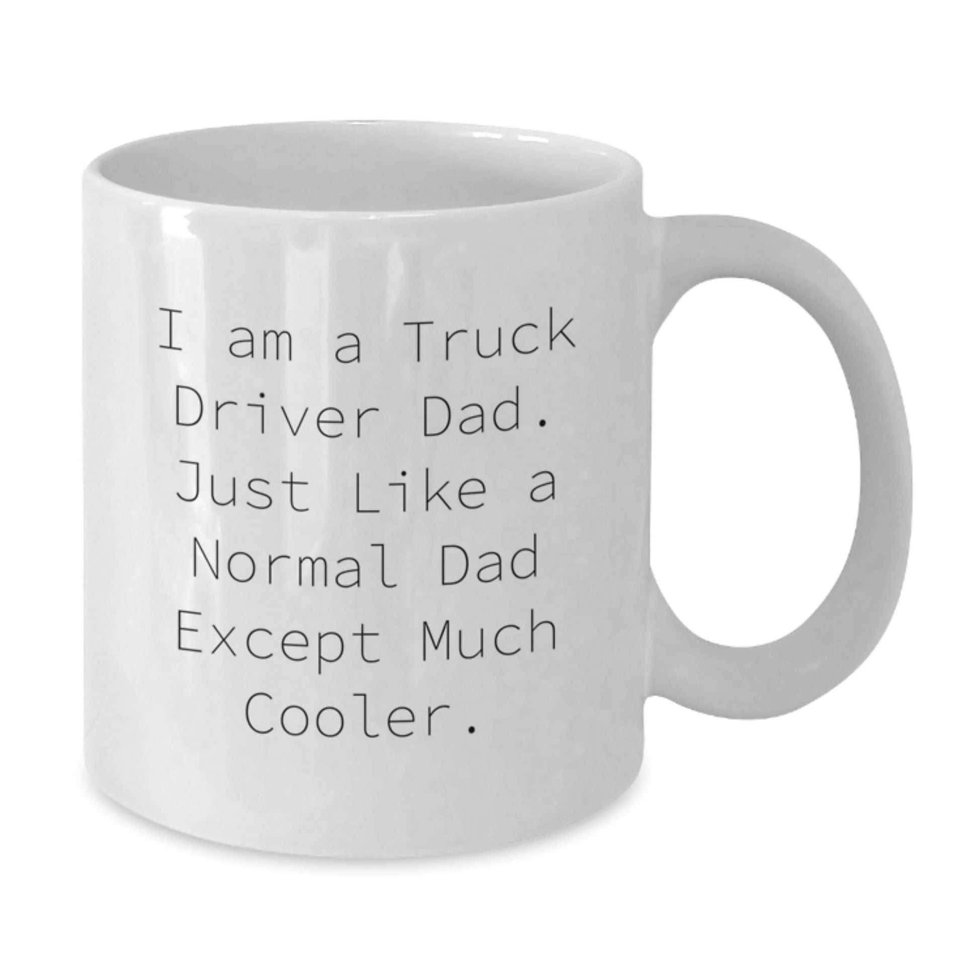 Truck Driver Dad Gifts from Family, Unique Birthday Unique Gifts for Truck Driver, White Coffee Mug with Funny Quote - Additional