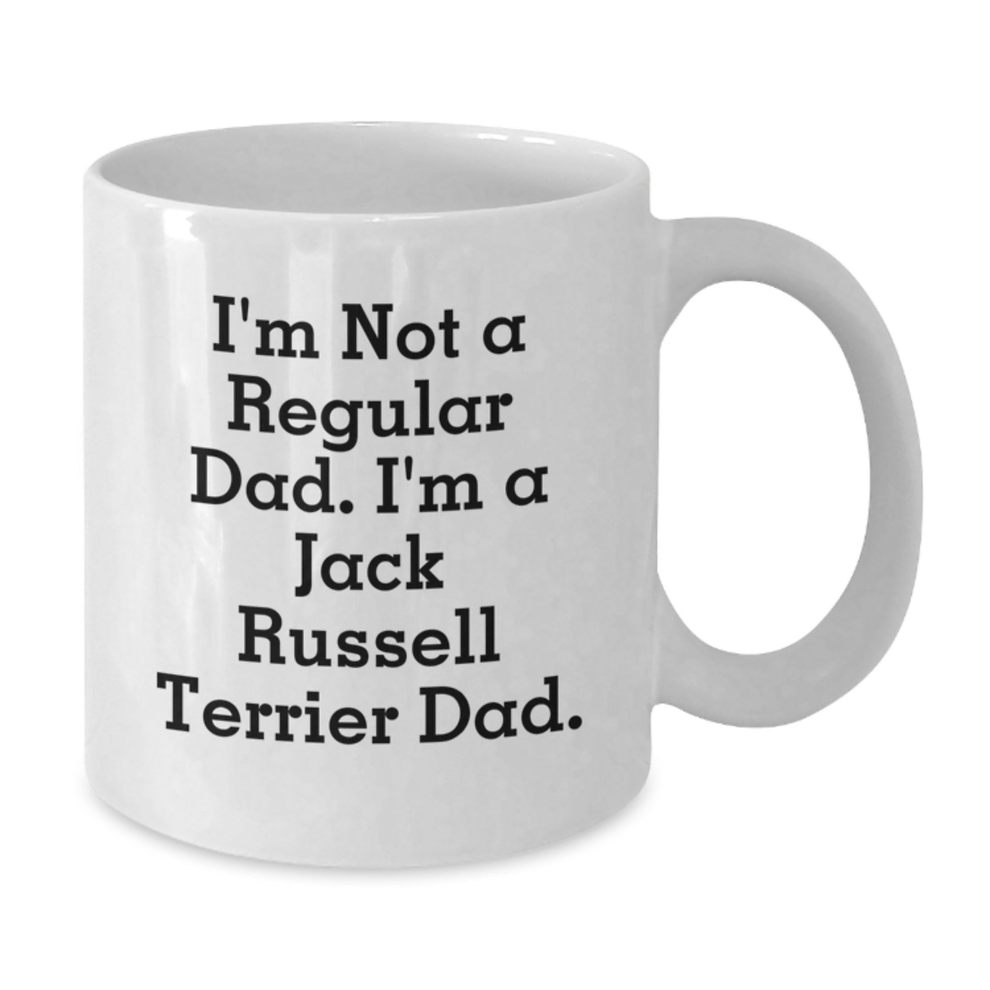 Funny Jack Russell Terrier Dad White Coffee Mug, Gifts from Men to Jack Russell Terrier Dog, Birthday Unique Present - Additional