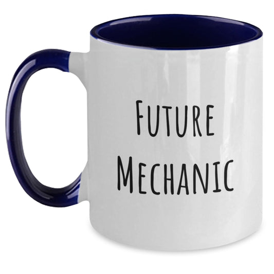 Funny Mechanic Gifts from Friends for Future Mechanic, Two Tone Coffee Mug for Birthday - Main