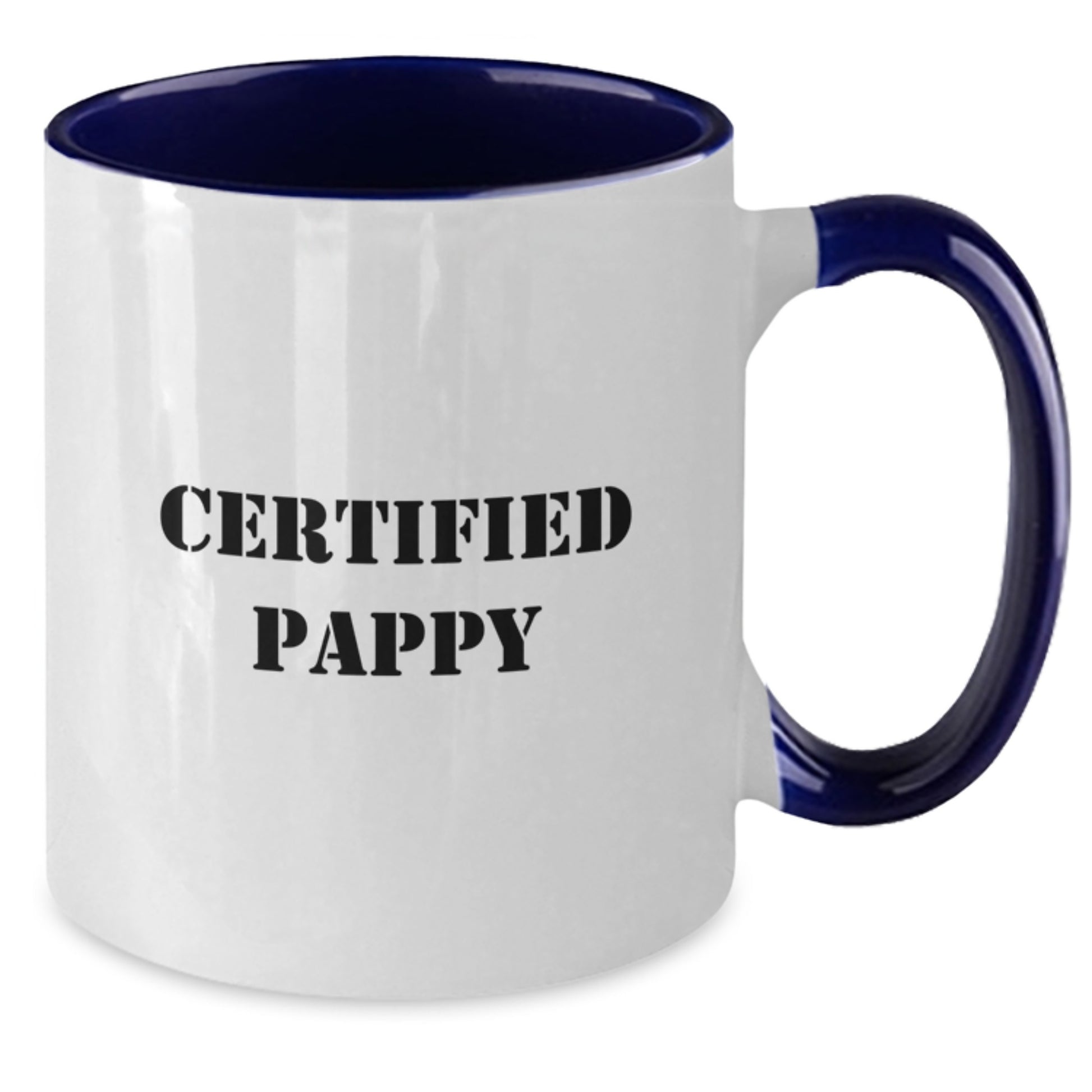 Funny Pappy Gifts from Friends and Family - Two Tone Coffee Mug with Inspirational Quote, Perfect for Graduation - Additional