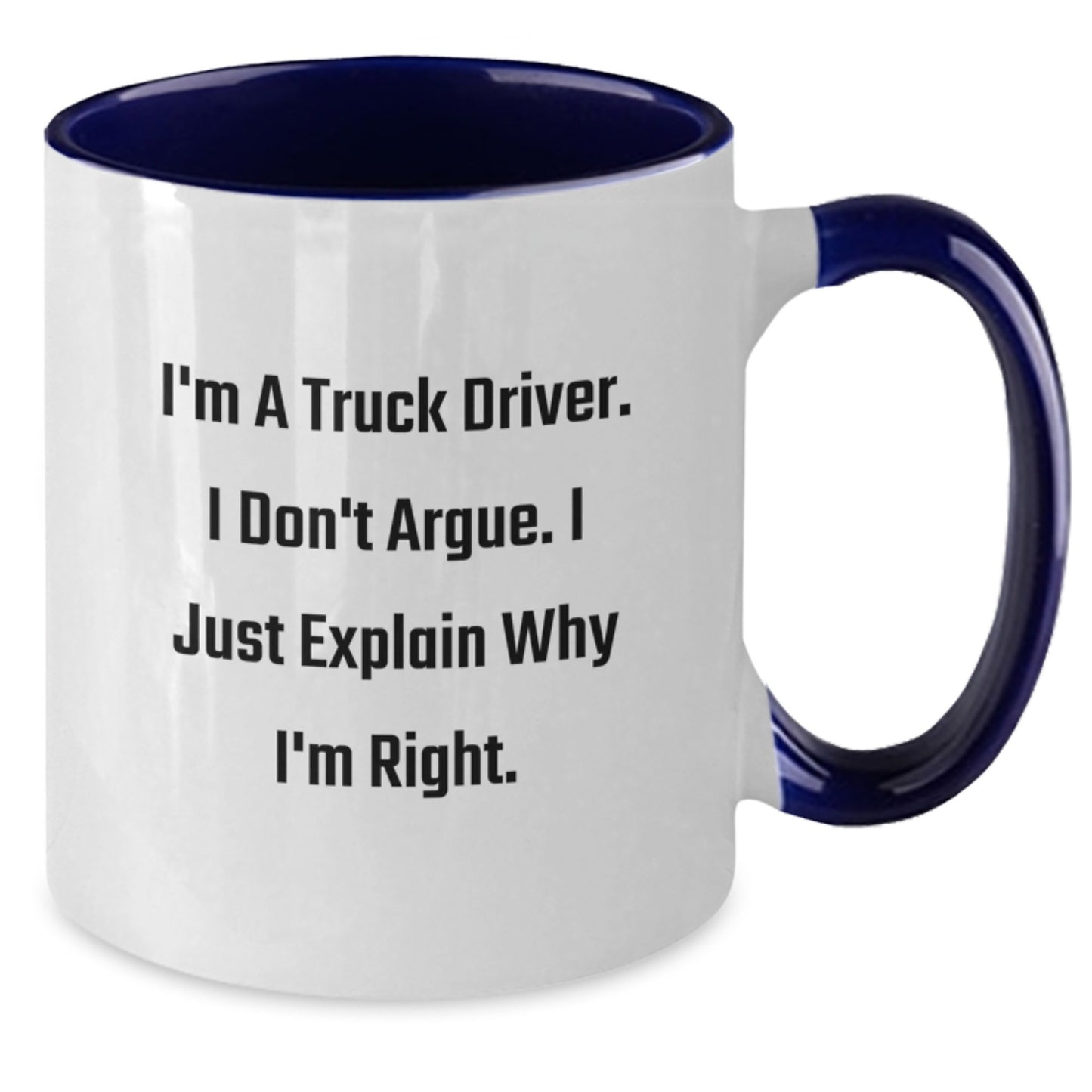 Truck Driver Keepsake 11oz Mug Black & White for Him – Birthday Gift - Additional