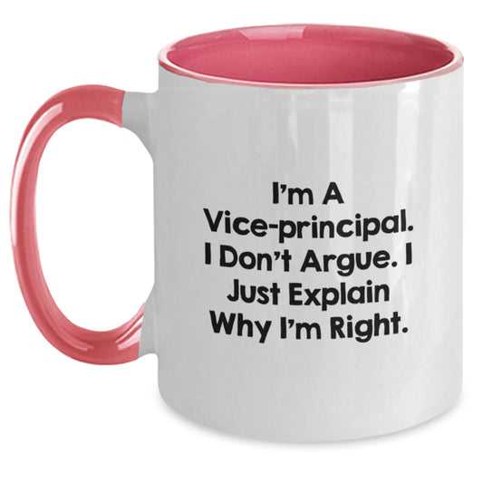 Funny Vice-principal Gifts for Men from Friends, Two Tone Coffee Mug, Inspirational Quote, Christmas Unique Gifts for Vice-principal - Main