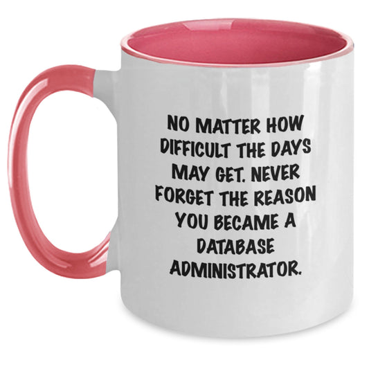 Funny Quote Gifts for Database Administrator Friends - Unique Christmas Unique Gifts from Men to Men - Two Tone Coffee Mug, Black and White - Main