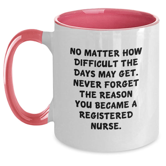 Inspirational Registered Nurse Gifts from Friends for Graduation Unique Two Tone Coffee Mug - Main
