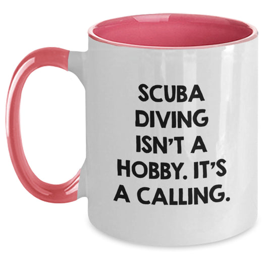 Scuba Diving Quote Funny Gifts for Men from Friends on Graduation Two Tone Coffee Mug - Main