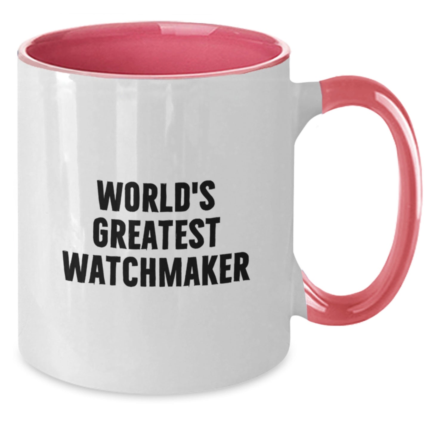 World's Greatest Watchmaker Funny Two Tone Coffee Mug Gifts from Friends for Birthday - Additional