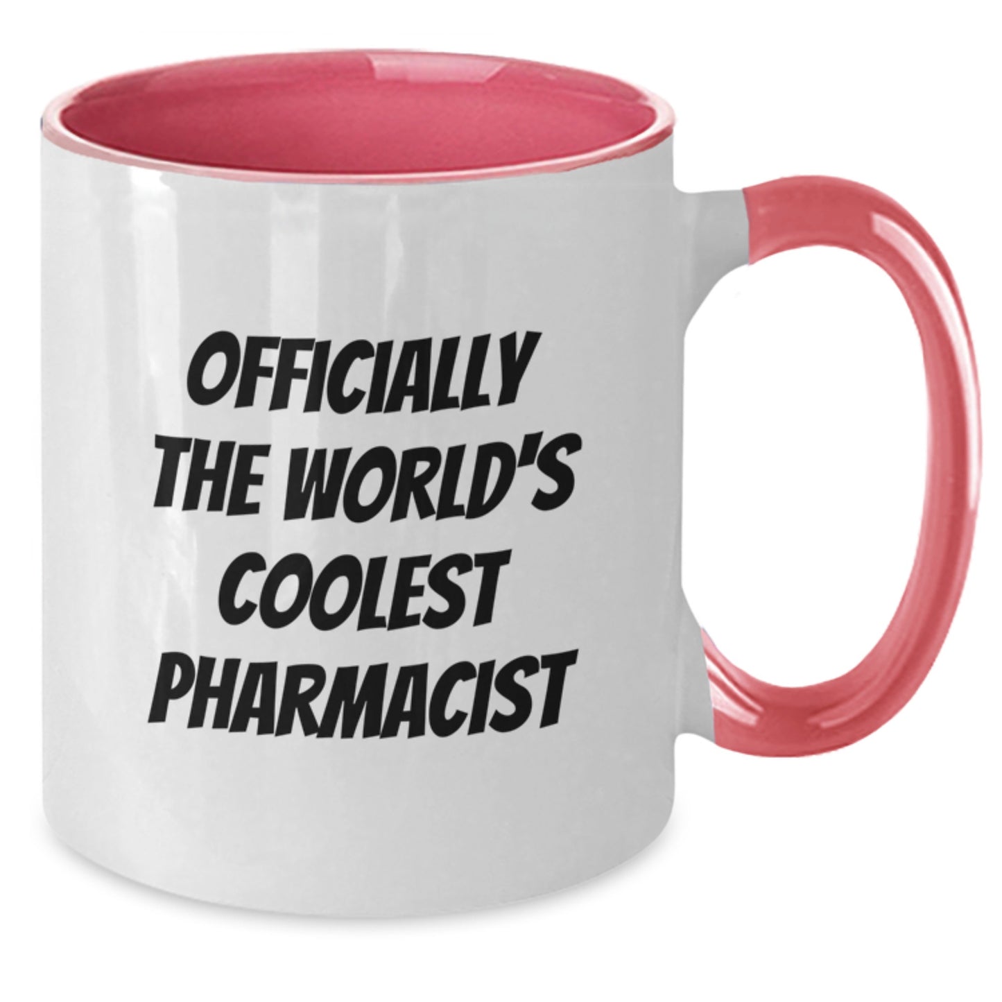 Funny Pharmacist Gifts from Men to Women Friends Coworkers Family - 'Officially The World's Coolest Pharmacist' Two Tone Coffee Mug for Graduation Unique Gifts - Additional