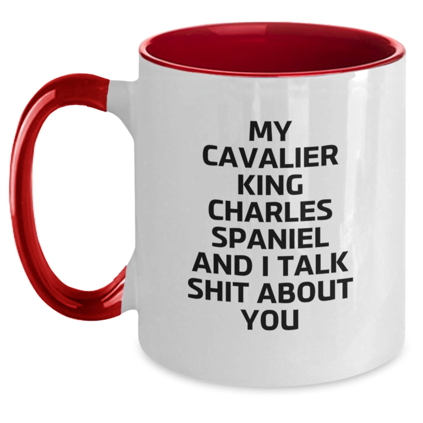 Cavalier King Charles Spaniel Dog Gifts for Friends and Family, Funny Two Tone Coffee Mugs, Christmas Unique Presents from Friends - Main