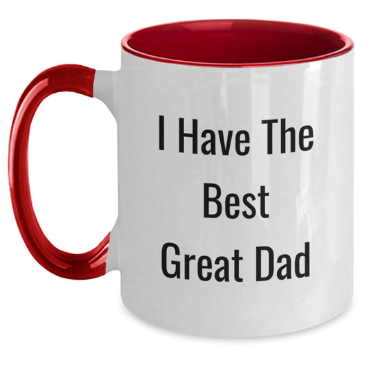 Funny Great Dad Two Tone Coffee Mugs Gifts from Family for Dad Birthday - Main