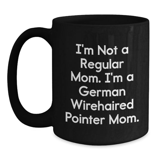 Funny German Wirehaired Pointer Dog Mom Black Coffee Mug Gifts for German Wirehaired Pointer Dog Lovers from Mom - Main