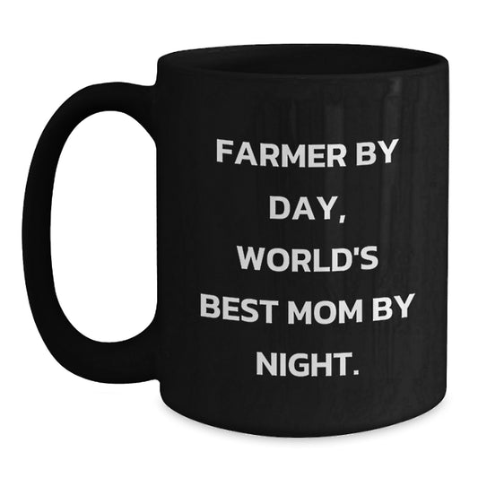 Farmer By Day Funny Black Coffee Mugs Gifts from Family for Women, Perfect Unique Christmas Unique Gifts for Farmer, Funny Coffee Mug - Main