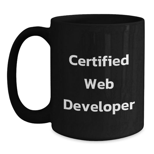Funny Web Developer Gifts from Friends, Inspirational Quote Black Coffee Mug, Birthday Unique Gifts for Men, Women, Coworkers, Family - Main