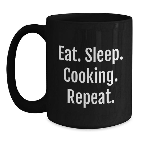 Funny Cooking Quotes Black Coffee Mug Gifts for Men, Funny Kitchen Gifts from Friends, Unique Christmas Unique Gifts for Cooking Lovers - Main