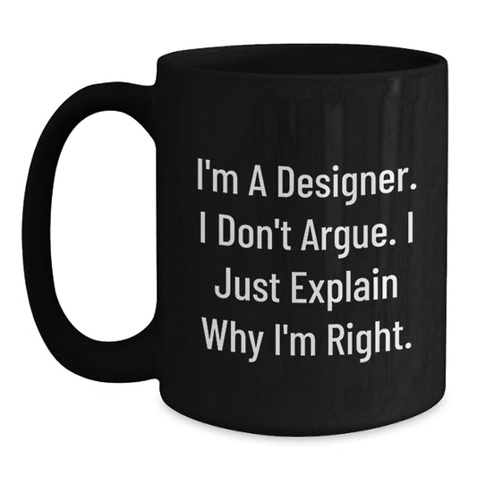Birthday Gift Designer Black Coffee Mug for Her Present - Main