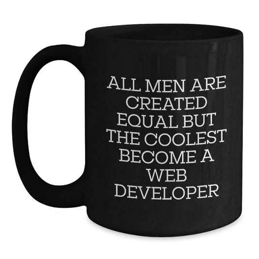 Funny Web Developer Black Coffee Mug Gifts from Men for Christmas Unique - Main