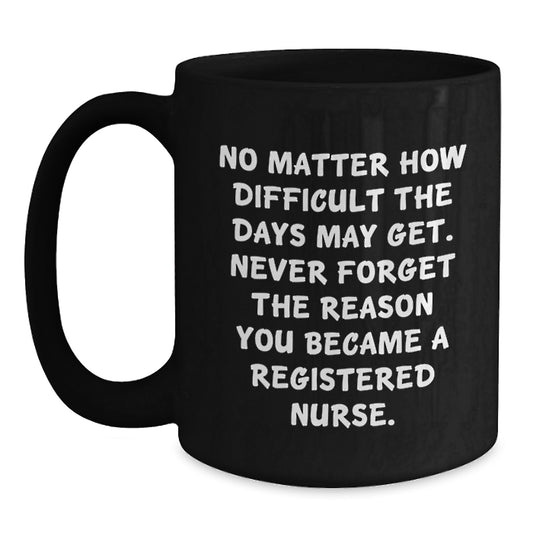 Inspirational Registered Nurse Gifts from Friends for Graduation Unique Black Coffee Mug - Main
