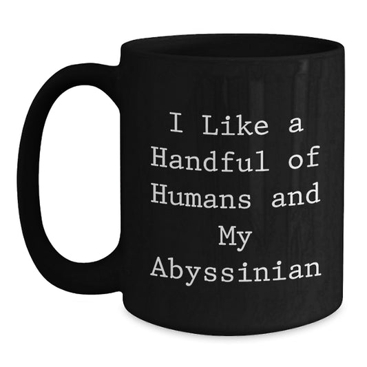 Abyssinian Cat Lover Gifts from Friends and Family - Funny Cat Quote Black Coffee Mug, Christmas Unique Mugs for Abyssinian Cat Enthusiasts, Cat Mom Dad, Women, Men - Main