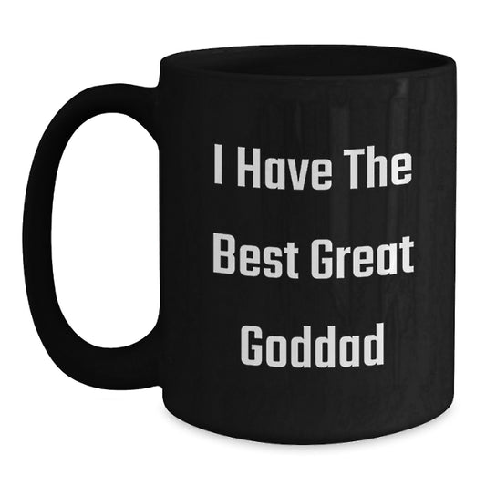 Funny Goddad Gifts from Men to Goddad, Great Black Coffee Mug for Mom's Unique Gifts - Main