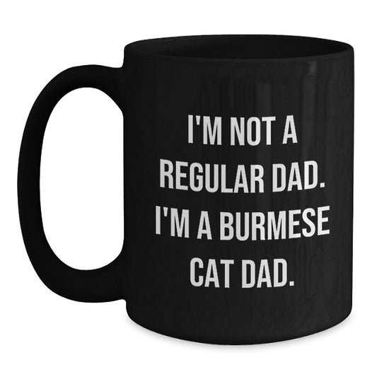 Unique Gifts from Friends for Burmese Cat Lovers, Funny Black Coffee Mug for Graduation - Main
