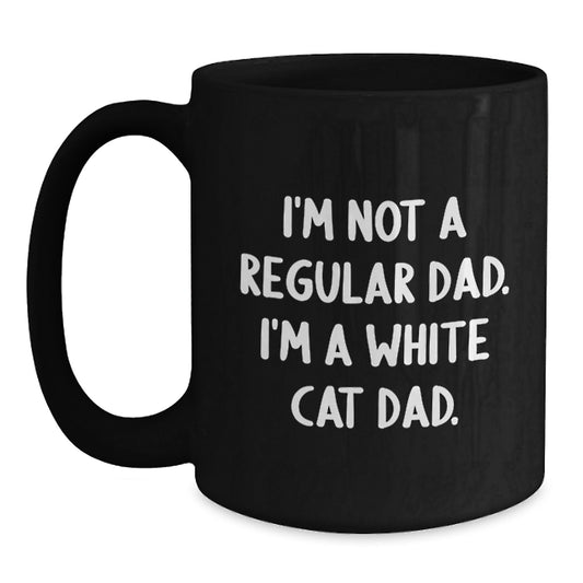 Funny White Cat Gifts for White Cat Dads, Unique Christmas Memorable Presents from Men to Family - Main