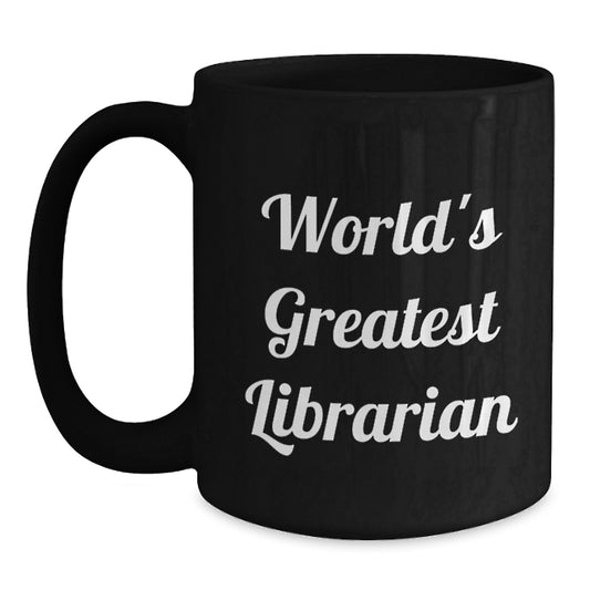 Funny Librarian Gifts from Men to Women, Unique Valentine's Unique Gifts for Librarian Black Coffee Mug - Main