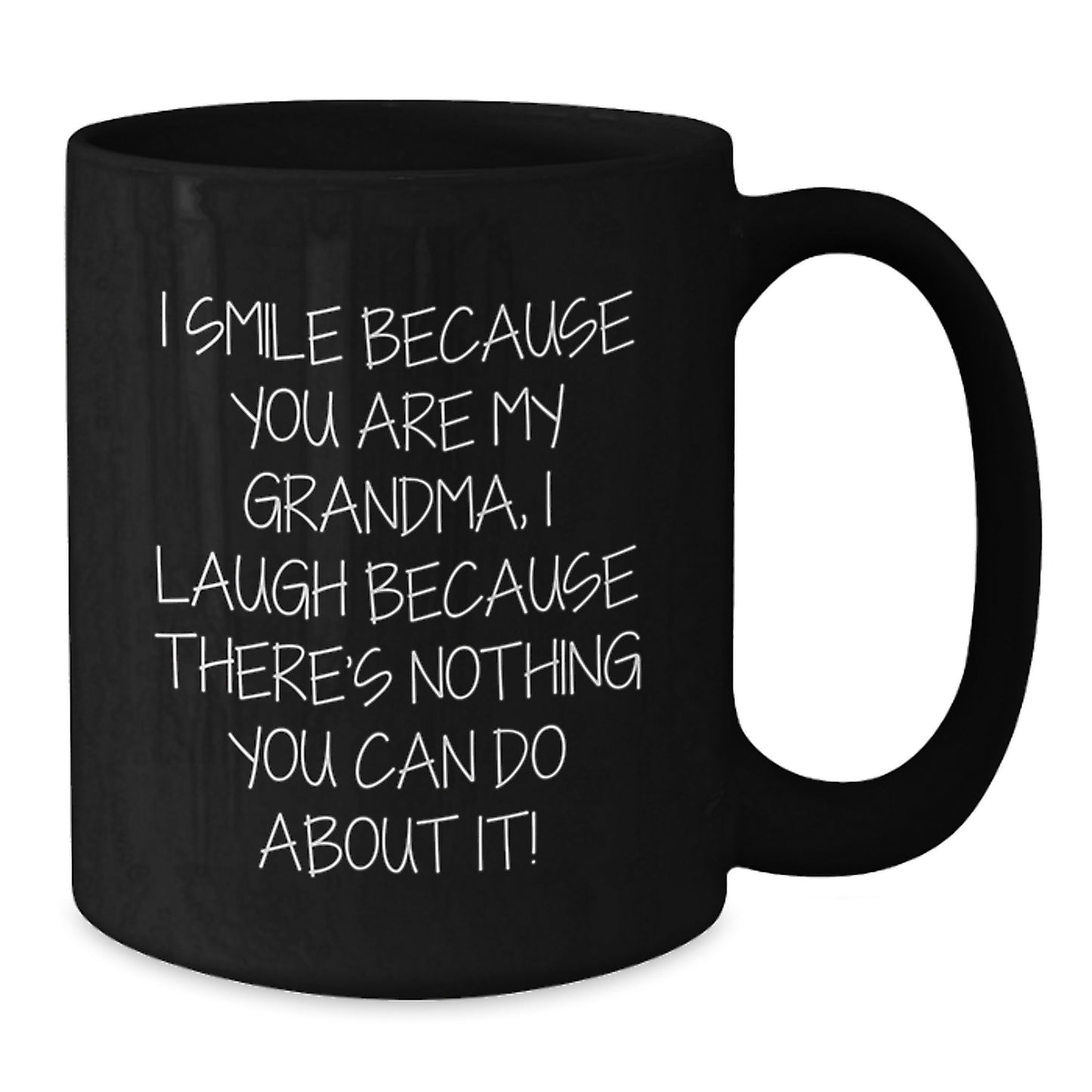 Grandma Love Funny Black Coffee Mugs Gifts from Family for Grandma, Ideal Gift Ideas for Grandma on Father's Day - Unique Black Coffee Mug - Additional