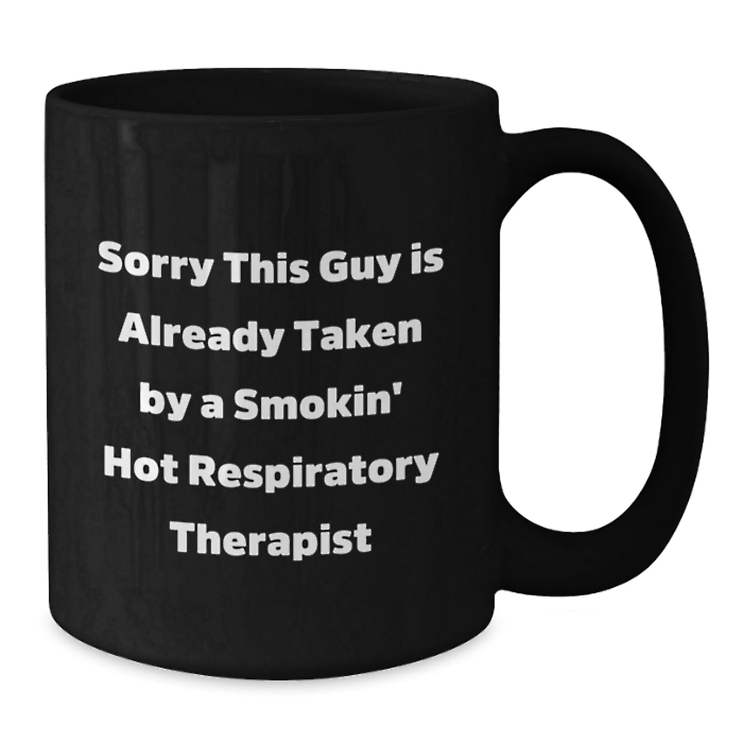 Funny Quote Respiratory Therapist Gifts Birthday Black Coffee Mug for Him or Her - Additional