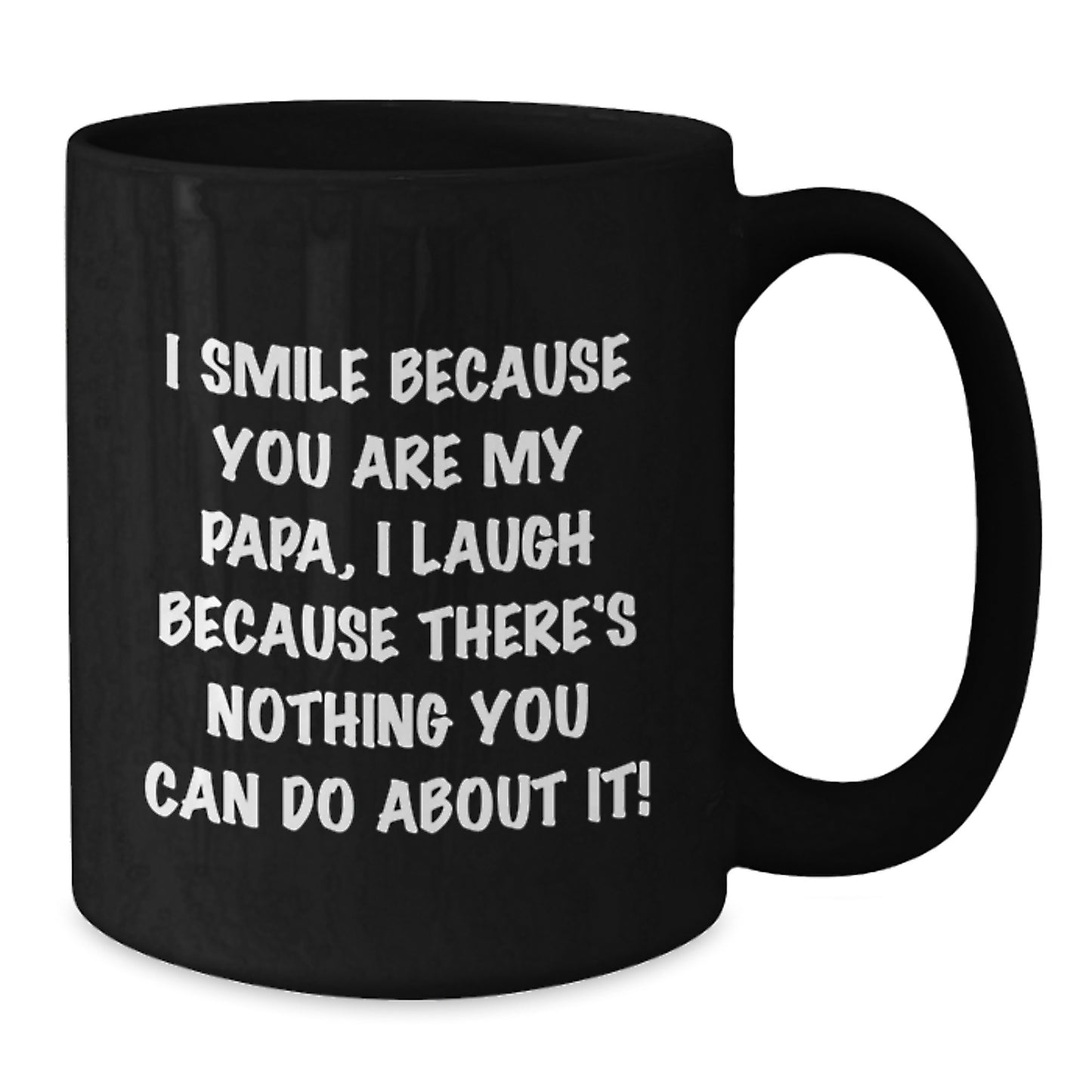 Funny Papa Gifts for Him, Black Coffee Mug with Inspirational Quote, Gifts from Dad, Graduation Unique Presents - Additional