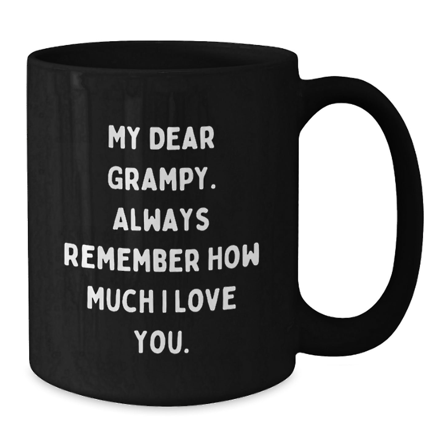 Funny Grampy Gifts from Family - Black Coffee Mug for Grampy - Additional