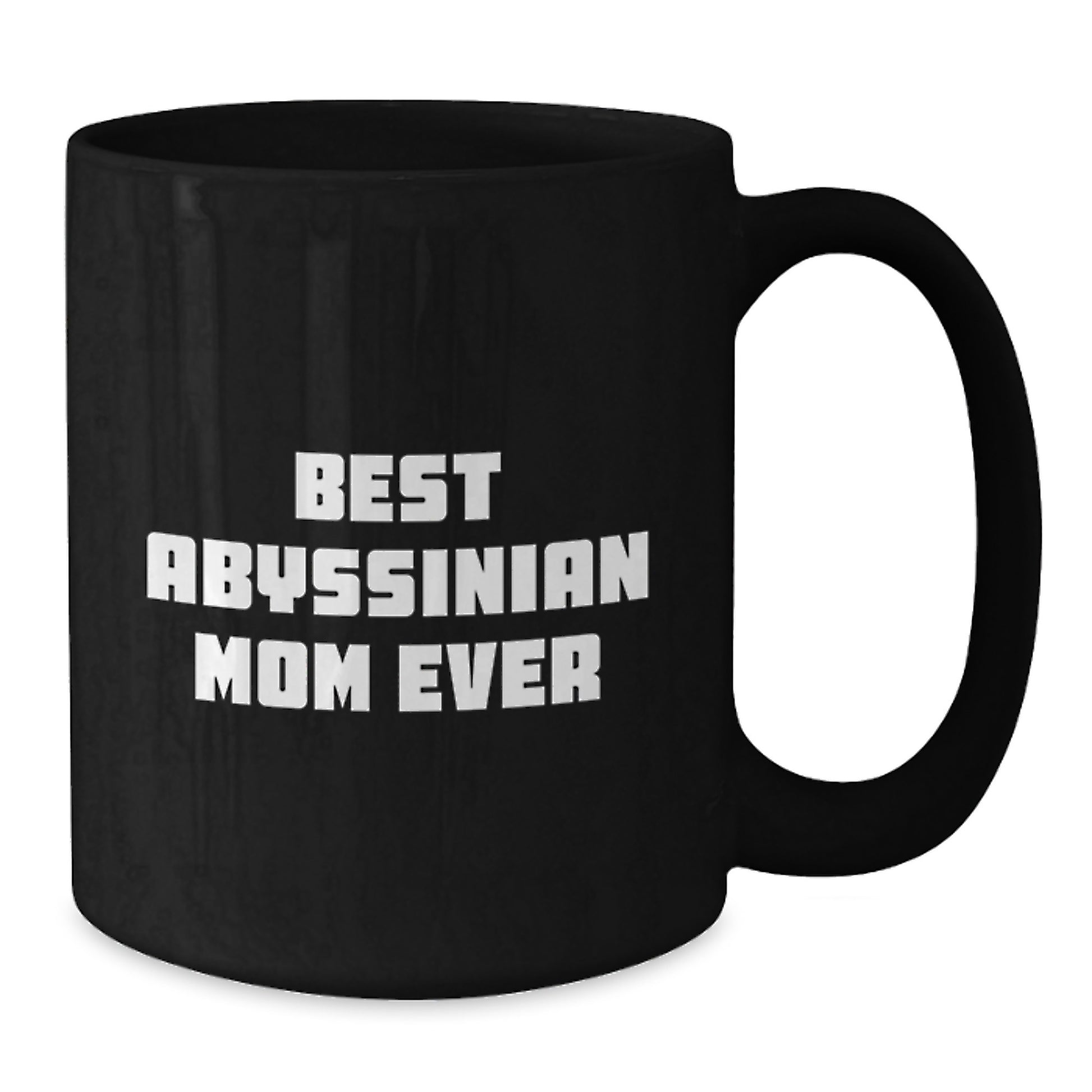 Abyssinian Cat Mom Funny Graduation Gifts for Friends from Women Best Mom Ever Black Coffee Mug - Additional