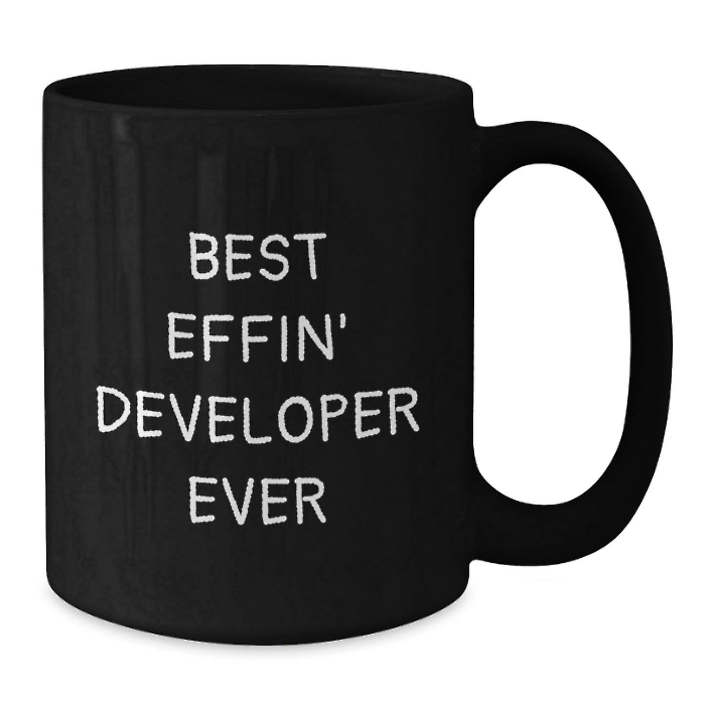 Funny Developer Gifts, Best Effin' Developer Ever Quote, Black Coffee Mug for Graduation Unique Gifts from Friends, Best Gift for Developer - Additional