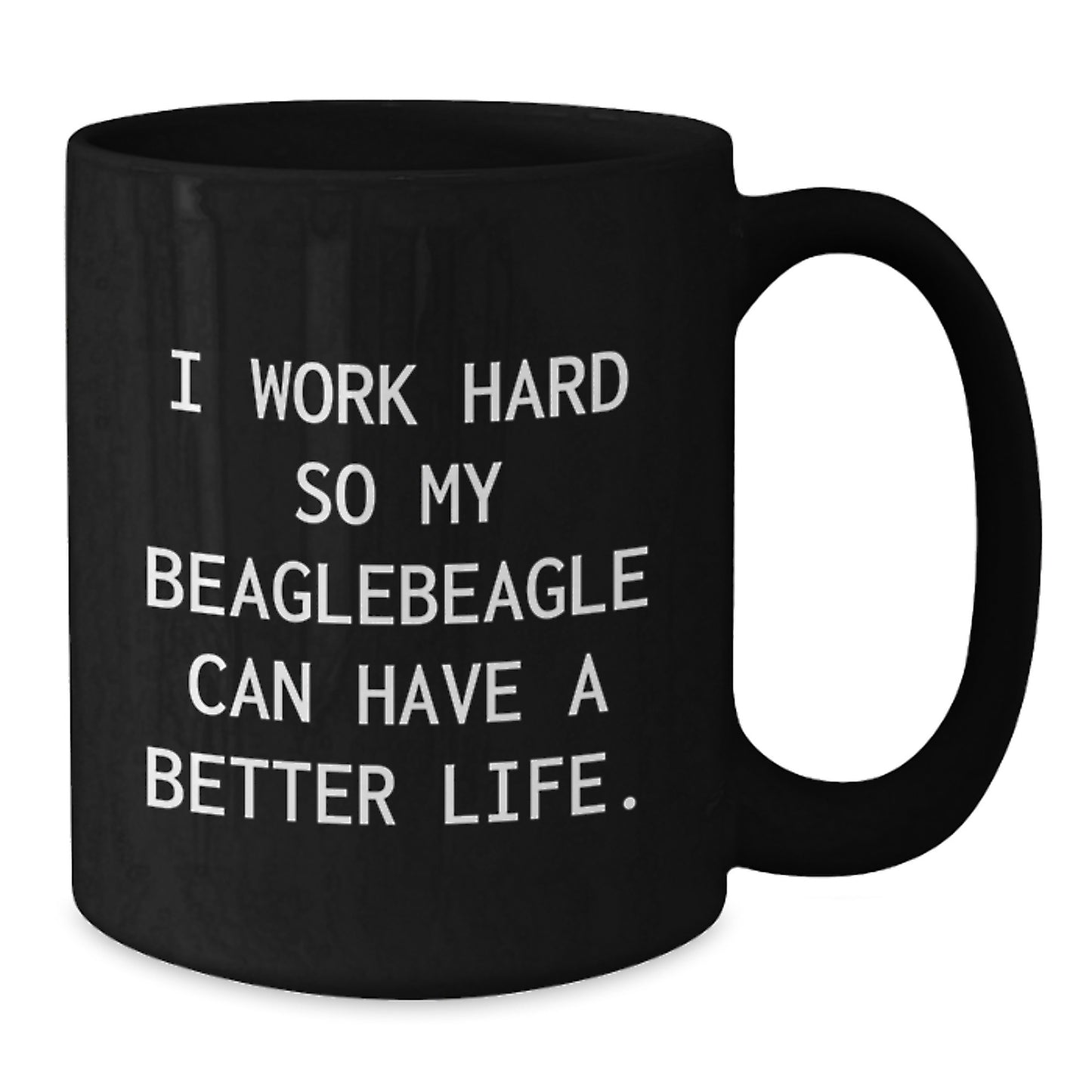 Funny Beagle Dog Black Coffee Mug Gifts from Family on Birthday for Beagle Lovers - Additional
